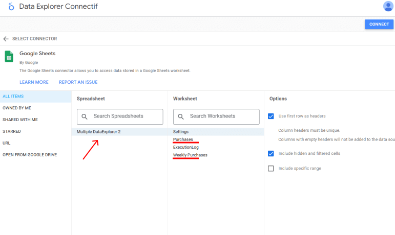 Sincronización Connectif Looker Studio