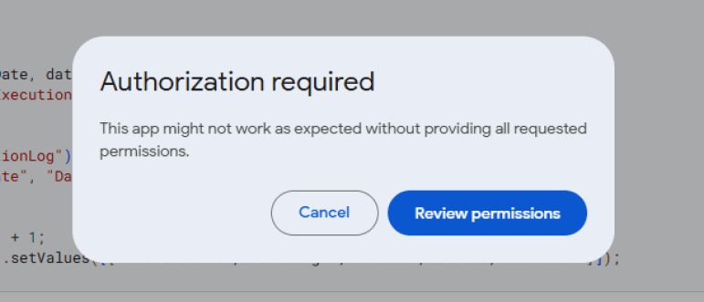 Review permissions