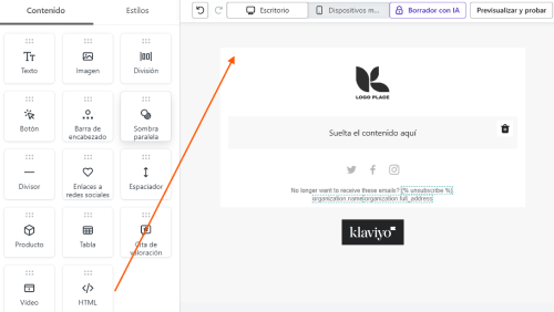 Anotaciones email en Klaviyo