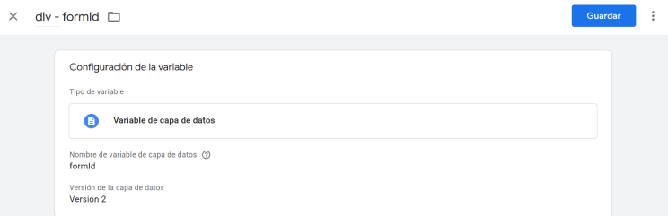 Crear variable de capa de datos en Google Tag Manager