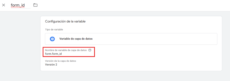 Creación de variable en GTM